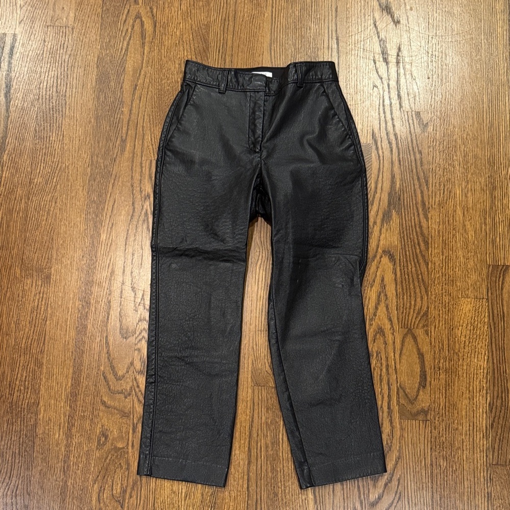 Babaton Black Faux Leather Pants